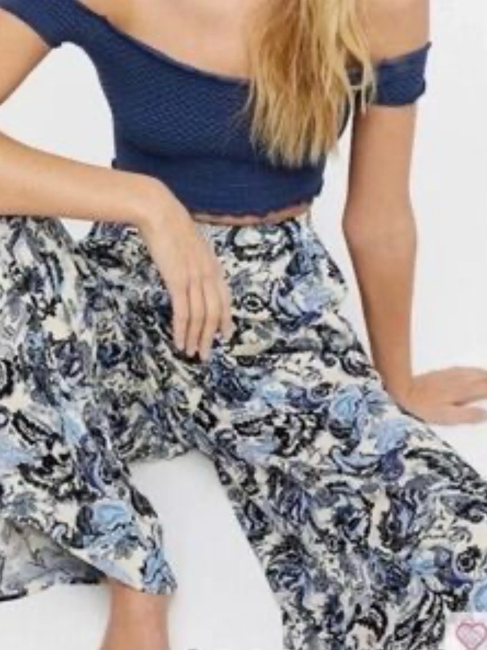 Free People Paisley Printed Wide Leg Pants